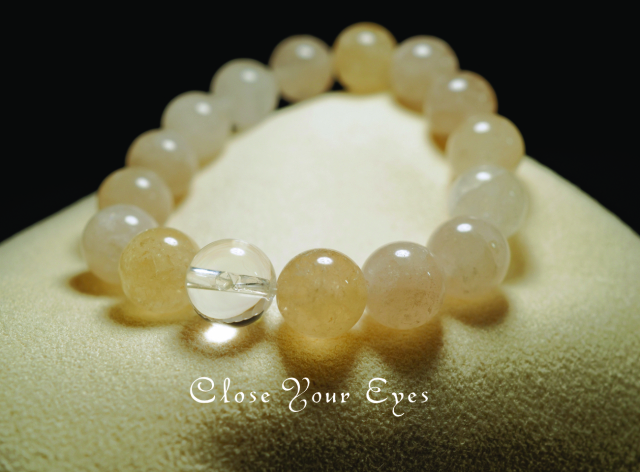 １２ｍｍエナジーブレス　ゴールデンレムリアンクォーツ　０２　オンリーワンブレス