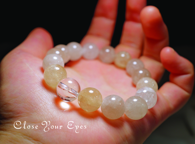 １２ｍｍエナジーブレス　ゴールデンレムリアンクォーツ　０２　オンリーワンブレス