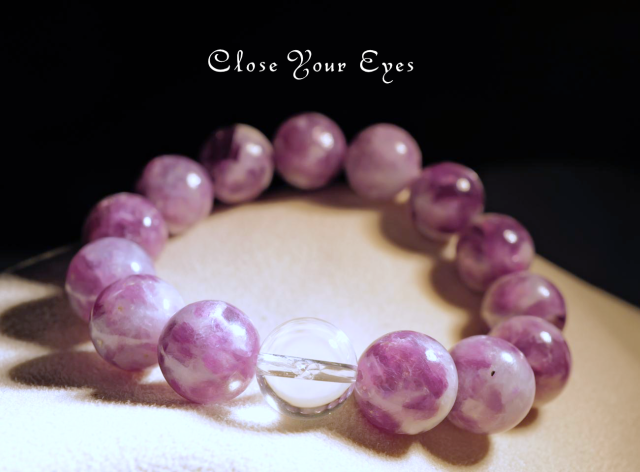 １２ｍｍエナジーブレス　リピドライトシリカ　０２　オンリーワンブレス