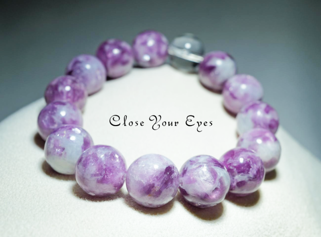 １２ｍｍエナジーブレス　リピドライトシリカ　０２　オンリーワンブレス