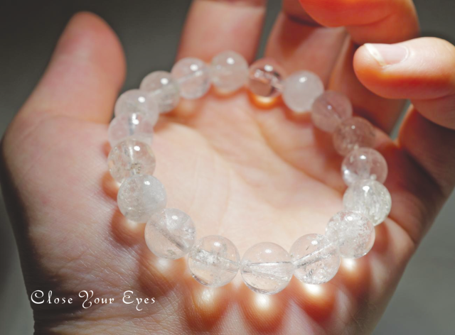 １０ｍｍエナジーブレス　マニカラン水晶　０２　オンリーワンブレス