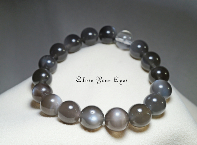 １０ｍｍエナジーブレス　グレームーンストーン　オンリーワンブレス