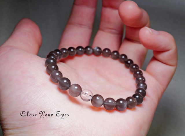 ６ｍｍエナジーブレス　グレームーンストーン　オンリーワンブレス