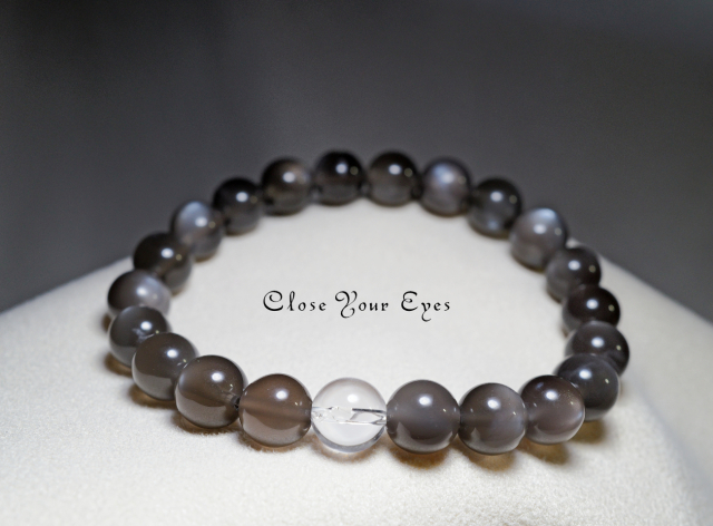 ８ｍｍエナジーブレス　グレームーンストーン　オンリーワンブレス