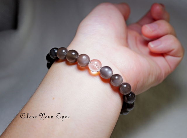 ８ｍｍエナジーブレス　グレームーンストーン　オンリーワンブレス