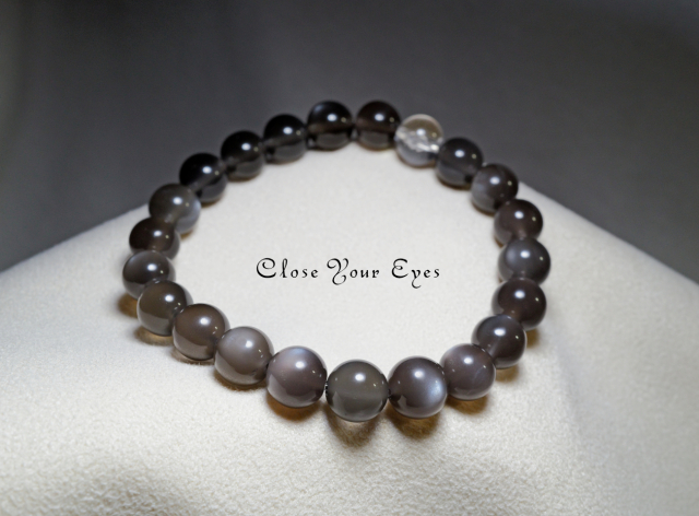 ８ｍｍエナジーブレス　グレームーンストーン　オンリーワンブレス