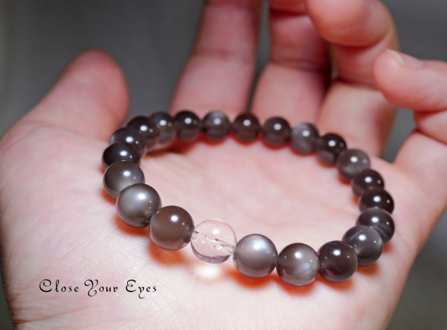 ８ｍｍエナジーブレス　グレームーンストーン　オンリーワンブレス