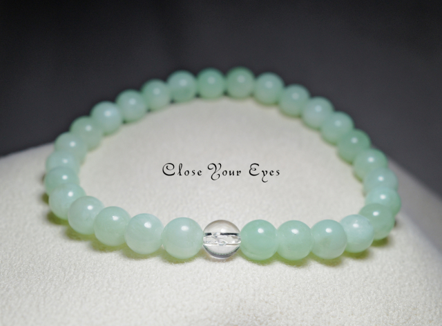 ６ｍｍエナジーブレス　グリーンムーンストーン　０１　オンリーワンブレス