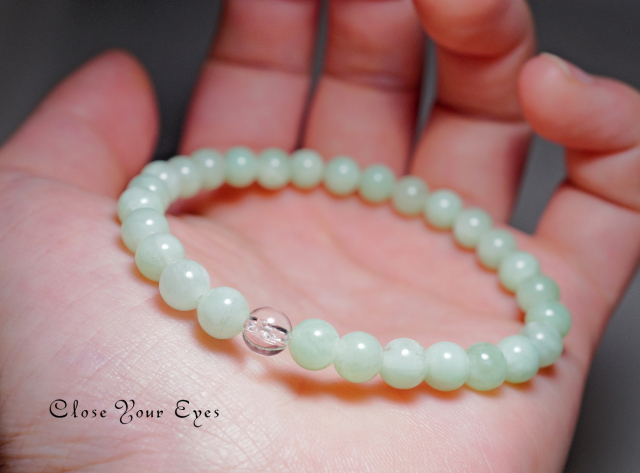 ６ｍｍエナジーブレス　グリーンムーンストーン　０１　オンリーワンブレス