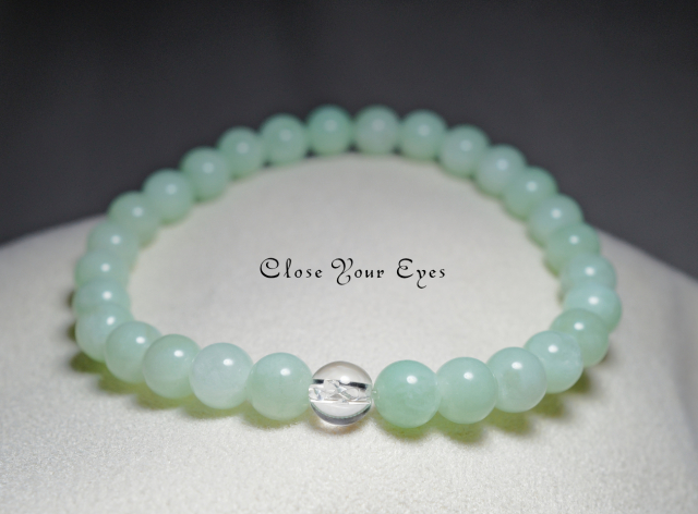 ６ｍｍエナジーブレス　グリーンムーンストーン　０２　オンリーワンブレス