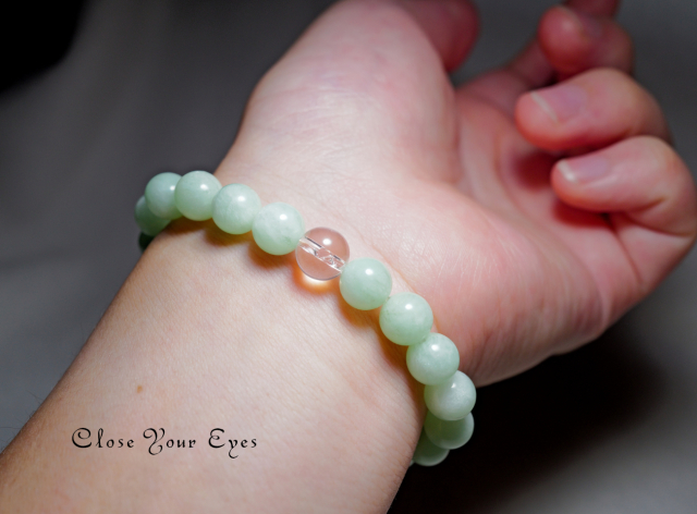 ８ｍｍエナジーブレス　グリーンムーンストーン　０１　オンリーワンブレス