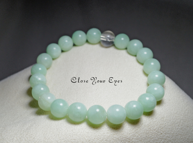 ８ｍｍエナジーブレス　グリーンムーンストーン　０１　オンリーワンブレス