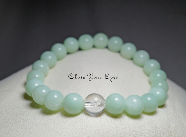 ８ｍｍエナジーブレス　グリーンムーンストーン　０２　オンリーワンブレス