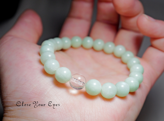 ８ｍｍエナジーブレス　グリーンムーンストーン　０２　オンリーワンブレス