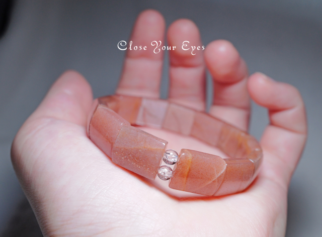 エナジーバングル　オレンジムーンストーン　オンリーワンブレス