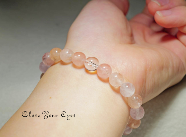 ８ｍｍエナジーブレス　アプリコットモルガナイト　０２　オンリーワンブレス