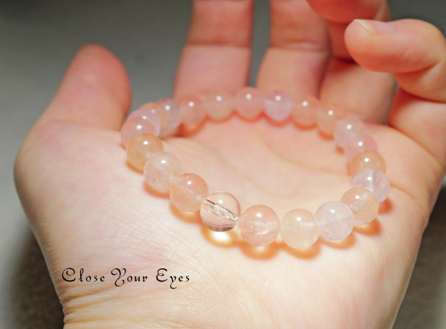 ８ｍｍエナジーブレス　アプリコットモルガナイト　０２　オンリーワンブレス