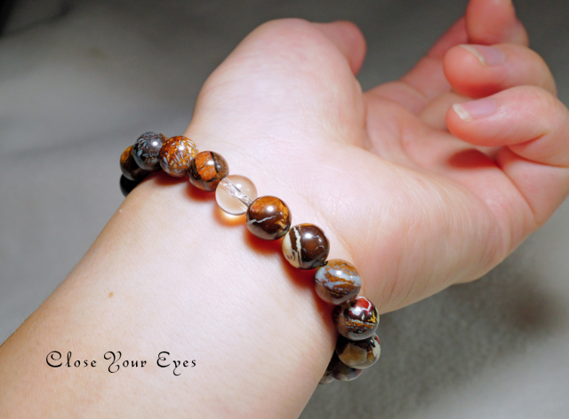 8mmエナジーブレス ボルダーオパール 01 オンリーワンブレス