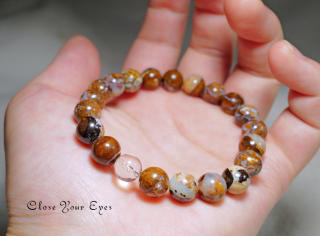 8mmエナジーブレス ボルダーオパール 02 オンリーワンブレス