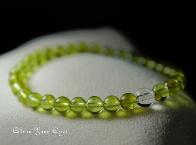 5.5ｍｍエナジーブレス　ペリドット　０１　オンリーワンブレス