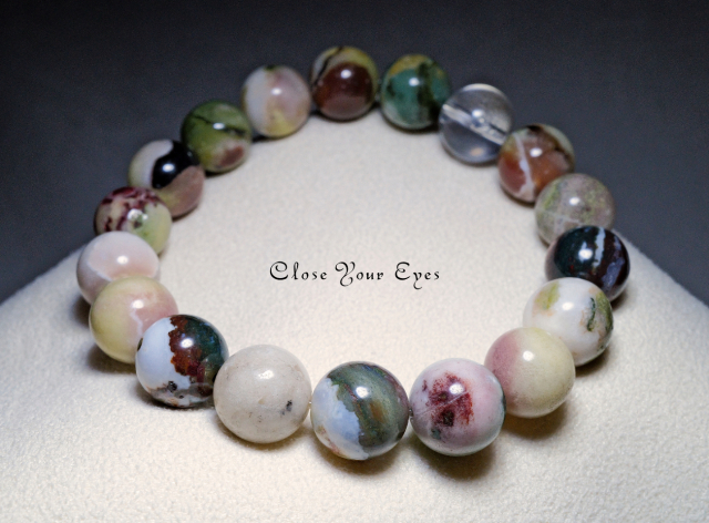 １０ｍｍエナジーブレス　ホワイトスレイマン(碧）　０１　オンリーワンブレス