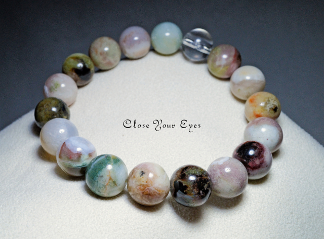 １０ｍｍエナジーブレス　ホワイトスレイマン(碧）　０２　オンリーワンブレス