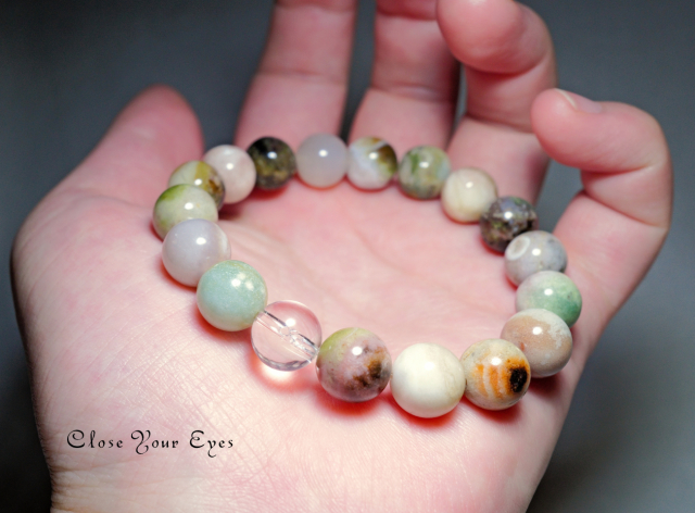 １０ｍｍエナジーブレス　ホワイトスレイマン(碧）　０２　オンリーワンブレス