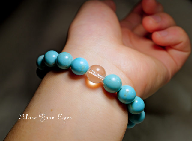 １０mmエナジーブレス　ターコイズ　オンリーワンブレス