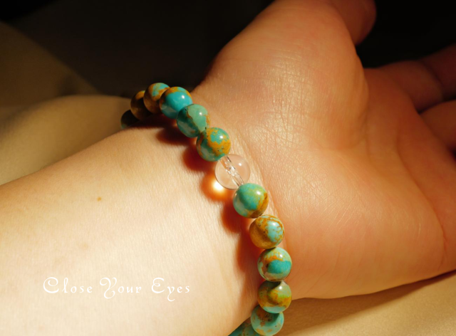 ８ｍｍエナジーブレス　キングマンターコイズ　０２　オンリーワンブレス