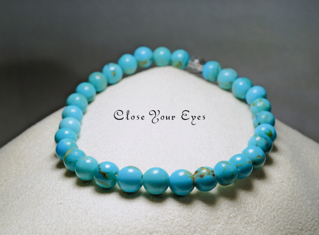 ６ｍｍエナジーブレス　キングマン　ターコイズ　０３　オンリーワンブレス