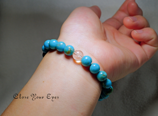 ８ｍｍエナジーブレス　キングマン　ターコイズ　０１　オンリーワンブレス