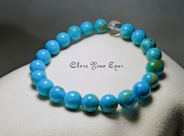 ８ｍｍエナジーブレス　キングマン　ターコイズ　０１　オンリーワンブレス