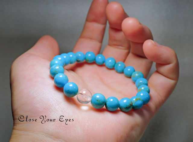 ８ｍｍエナジーブレス　キングマン　ターコイズ　０１　オンリーワンブレス