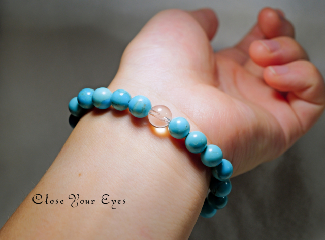 ８ｍｍエナジーブレス　キングマン　ターコイズ　０２　オンリーワンブレス