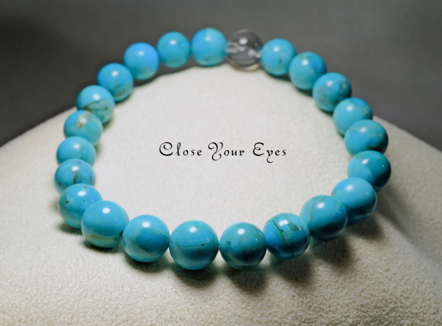 ８ｍｍエナジーブレス　キングマン　ターコイズ　０２　オンリーワンブレス