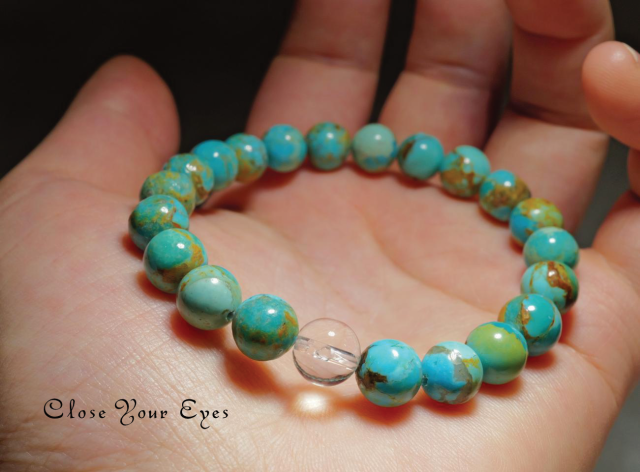 ８ｍｍエナジーブレス　キングマン　ターコイズ　０３　オンリーワンブレス