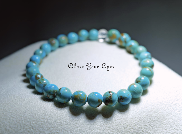 ６ｍｍエナジーラフブレス　キングマン　ターコイズ　０１　オンリーワンブレス