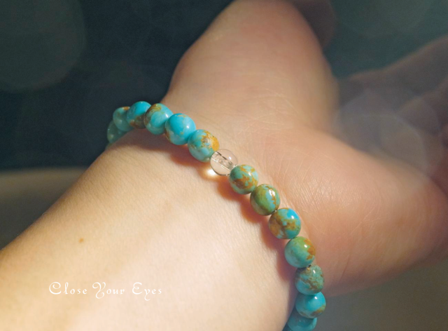 ６ｍｍエナジーラフブレス　キングマン　ターコイズ　０２　オンリーワンブレス