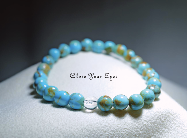 ６ｍｍエナジーラフブレス　キングマン　ターコイズ　０２　オンリーワンブレス