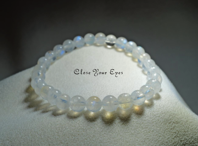 ６ｍｍエナジーブレス　ホワイトラブラドライト　０１　オンリーワンブレス