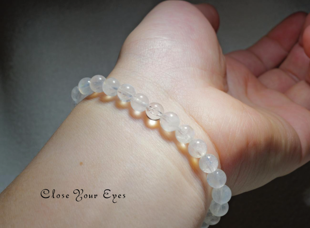 ６ｍｍエナジーブレス　ホワイトラブラドライト　０２　オンリーワンブレス