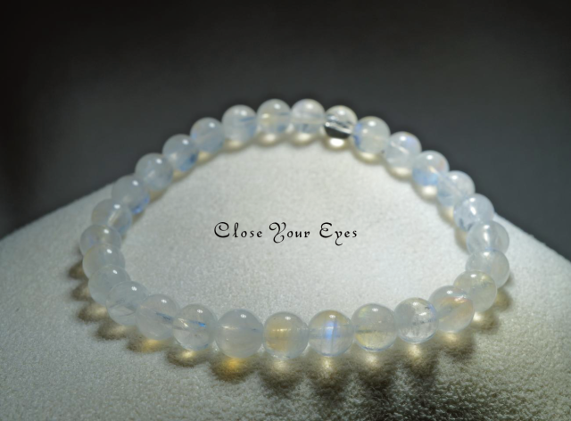 ６ｍｍエナジーブレス　ホワイトラブラドライト　０２　オンリーワンブレス