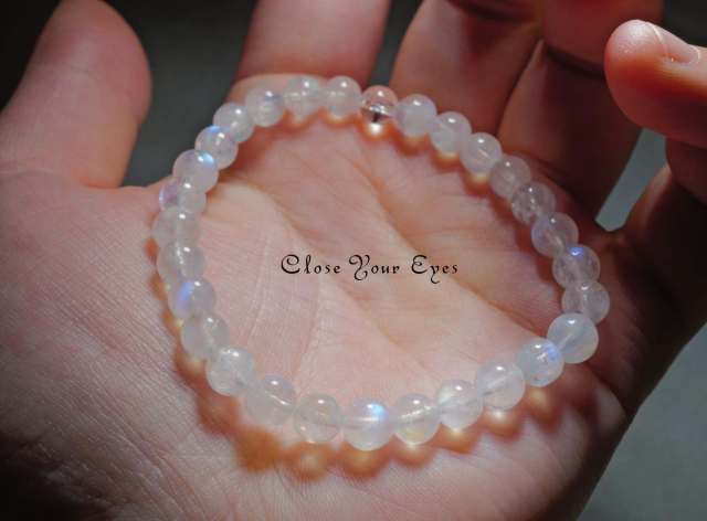 ６ｍｍエナジーブレス　ホワイトラブラドライト　０２　オンリーワンブレス