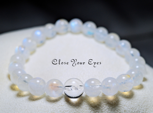 7.5ｍｍエナジーブレス　ホワイトラブラドライト　０２　オンリーワンブレス