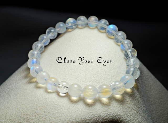 7mmエナジーブレス ホワイトラブラドライト 01 オンリーワンブレス