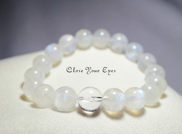 １０ｍｍエナジーブレス　ホワイトラブラドライト　０４　オンリーワンブレス