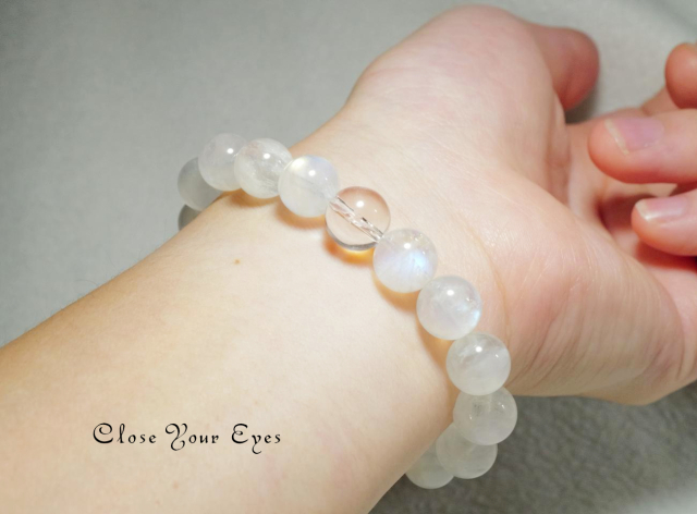 １０ｍｍエナジーブレス　ホワイトラブラドライト　０４　オンリーワンブレス