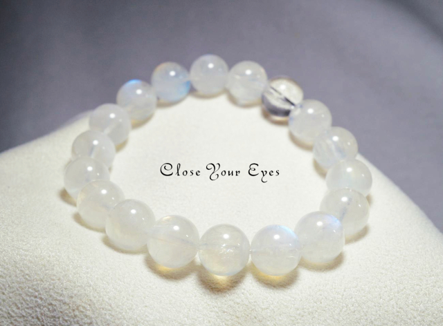 １０ｍｍエナジーブレス　ホワイトラブラドライト　０４　オンリーワンブレス