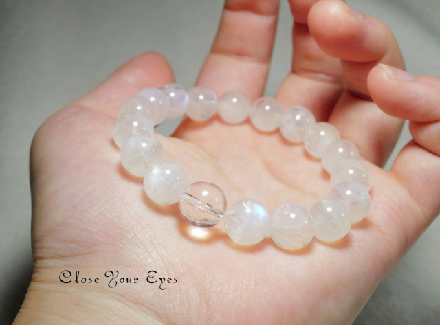 １０ｍｍエナジーブレス　ホワイトラブラドライト　０４　オンリーワンブレス