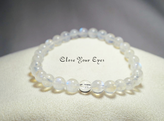 ６ｍｍエナジーブレス　ホワイトラブラドライト　０１　オンリーワンブレス